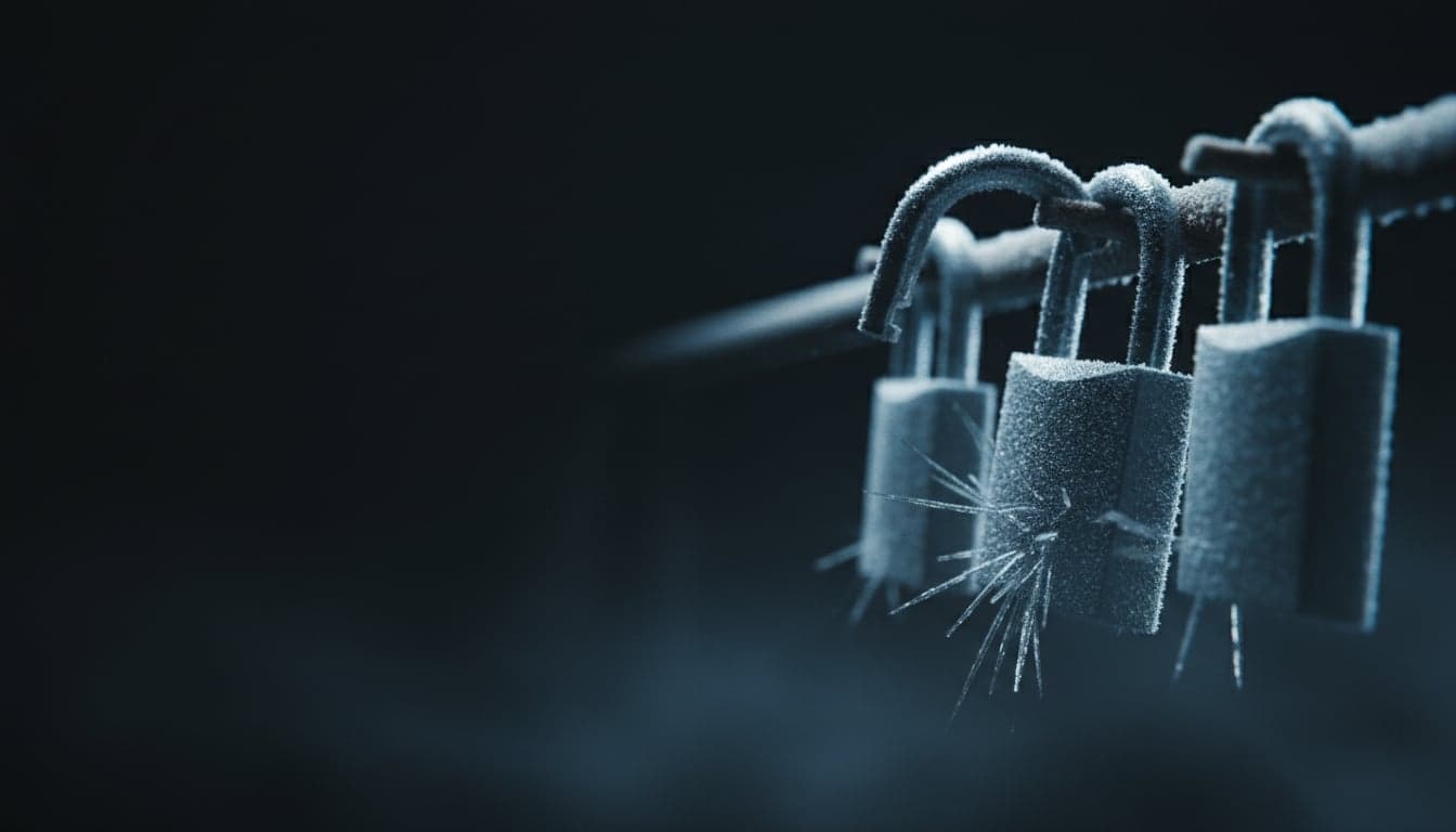 Три замка в инее, один открыт: блокировка по 115-ФЗ снята в трёх банках